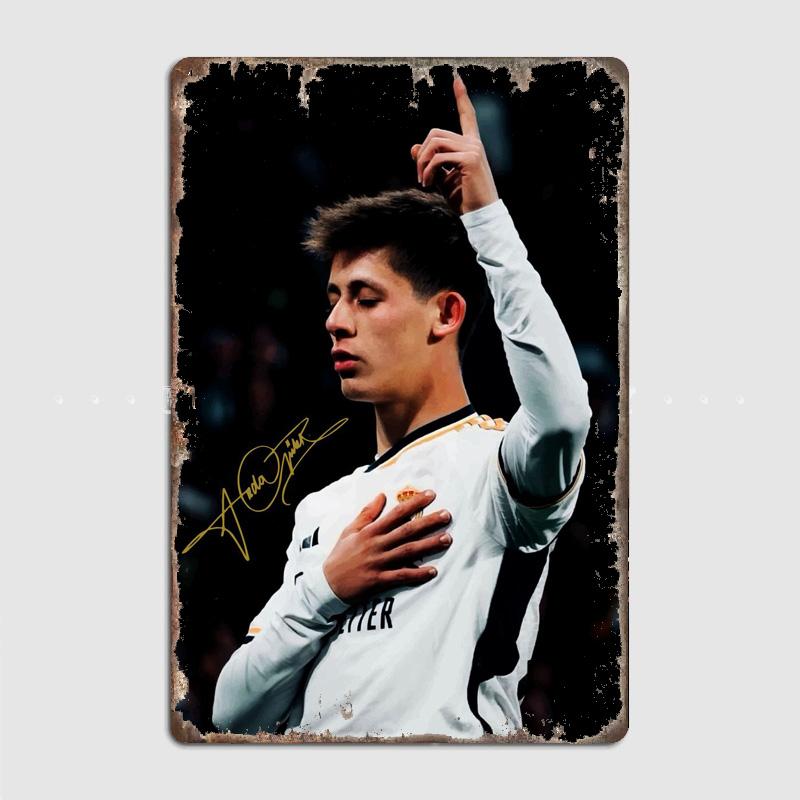 

Arda Güler Football Sport Player Retro Posters Metal Sign Custom Football Club Garage indoor Wall Room Decor Tin Home Decor 20x30cm（7.8x11.8inch）