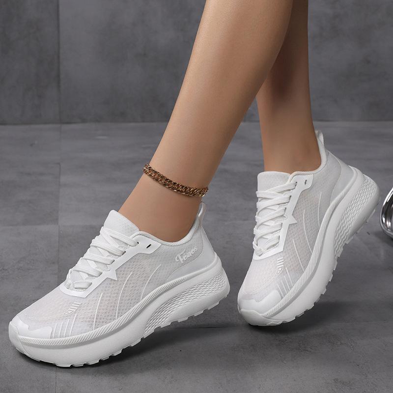 Sneakers for Woman Breathable Mesh Lightweight Lace Up Sports Shoes Daily Comfort Outdoor Non-slip Casual Training Jogging Shoes