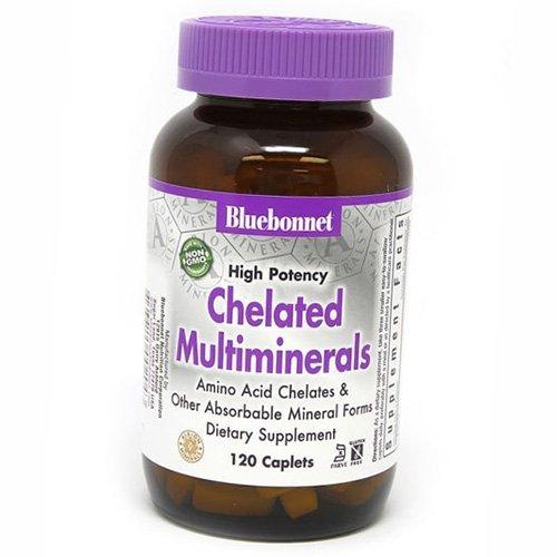 

Хелатні мультимінерали, Chelated Multiminerals, Bluebonnet Nutrition 120каплет (36393004) 120caplets