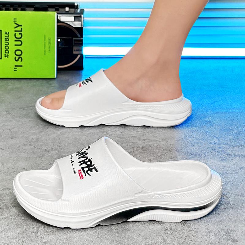 Fashion Fashion Non-Slip Men Slippers House Shoes Soft Platform Slide Sandals Men Indoor Outdoor Shower Bathroom Slipper Casual Shoes