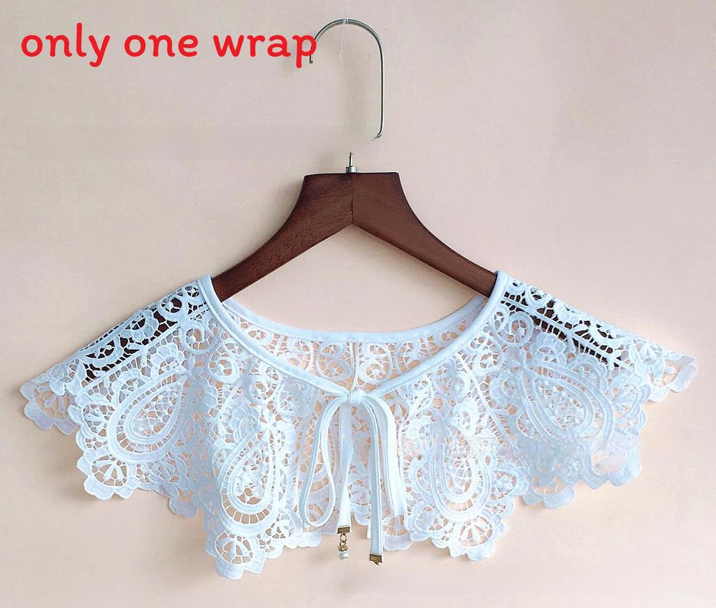 Hanfu Cloud Shoulder Embellishments With Flower Lace For Women Fashion Accessories