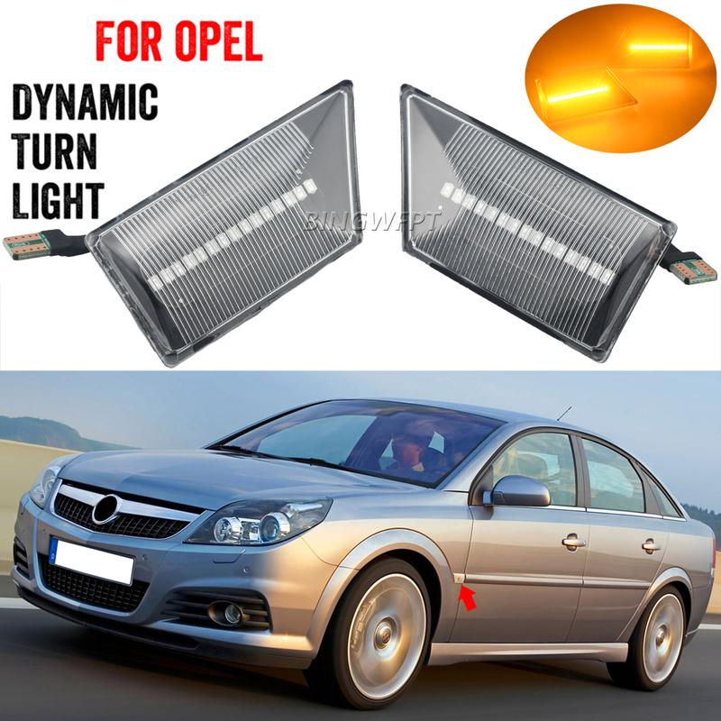 Links+Rechts Auto LED Dynamische Blinker Seitenmarkierungsleuchten Blinker Leuchte Für Opel Vectra C 2002 2003 2004 2005-2008