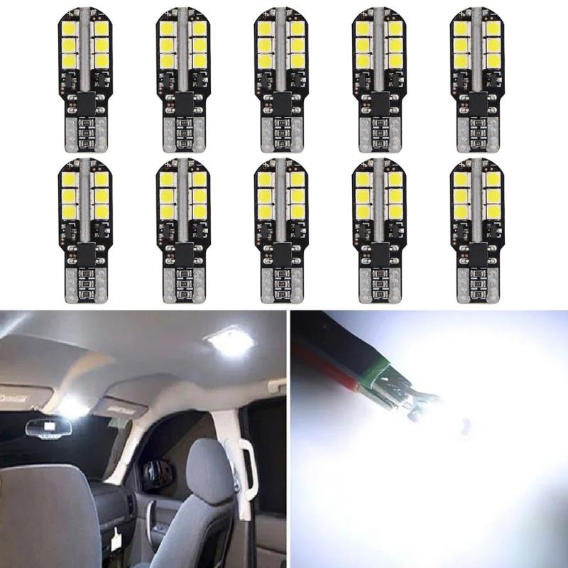 Waterproof T10 LED Bulbs 8PCS 5730 12V Canbus Error Free Universal Car Side Lights 10PCS/Pack Automotive Lighting
