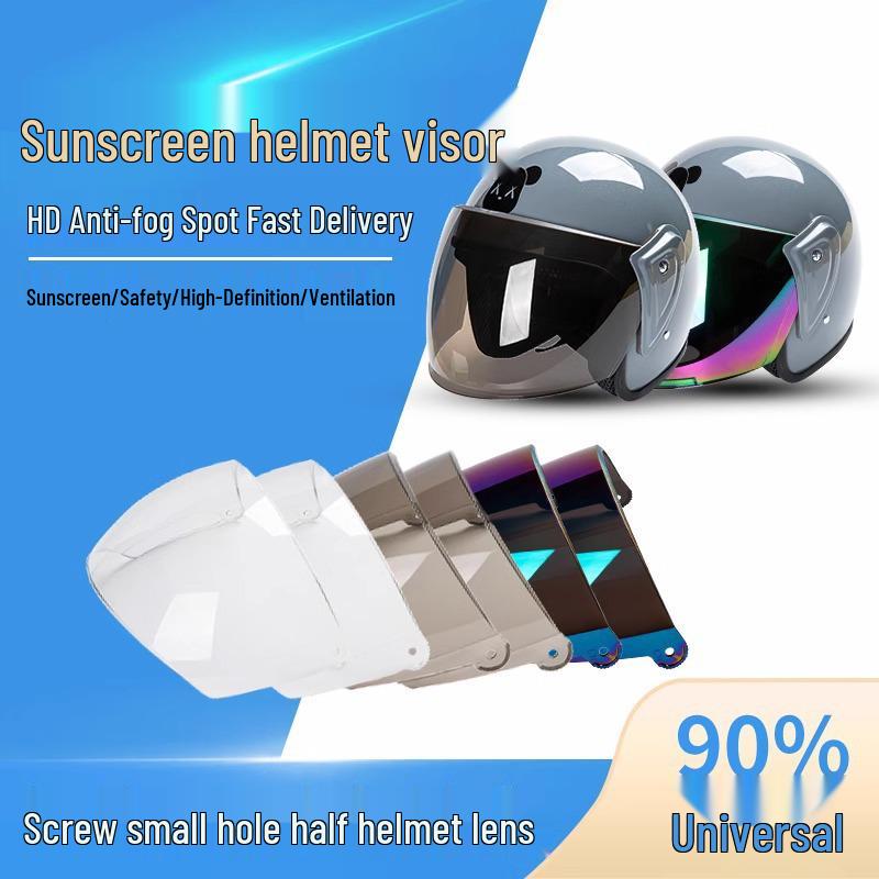Universal Electric Motorcycle Helmet Visor with UV Protection and Windshield