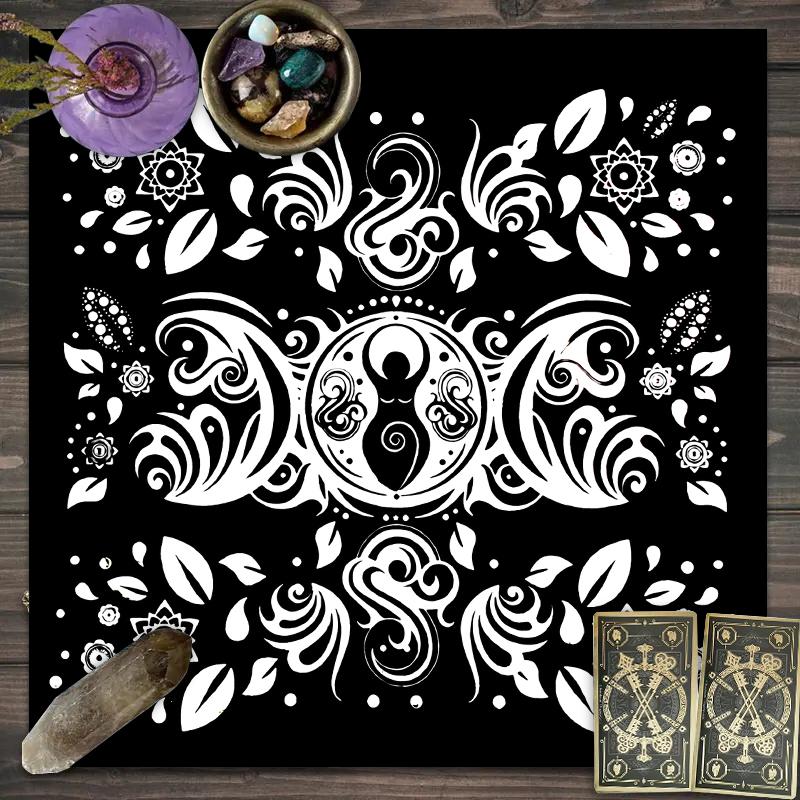1 stuk Tarotkaart tafelkleed, mystiek runen astrologie altaarkleed, heksenhut decoratie tafelkleed, kaartspel tafelkleed