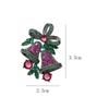 Colorful Zircon Christmas Bell Earrings: Retro European & American Style, Korean Internet Celebrity Fashion