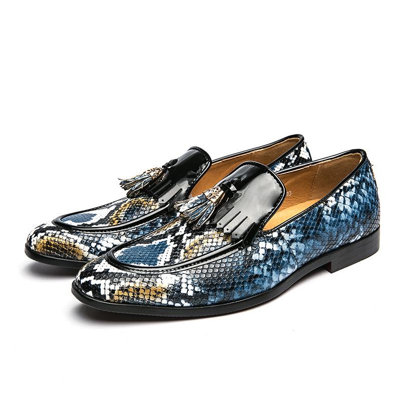 Young Man Tassel Large Size Leather Shoes Korean Version Fashion Social Small Leather Shoes Men's Casual Shoes Trend Spirit New Youth