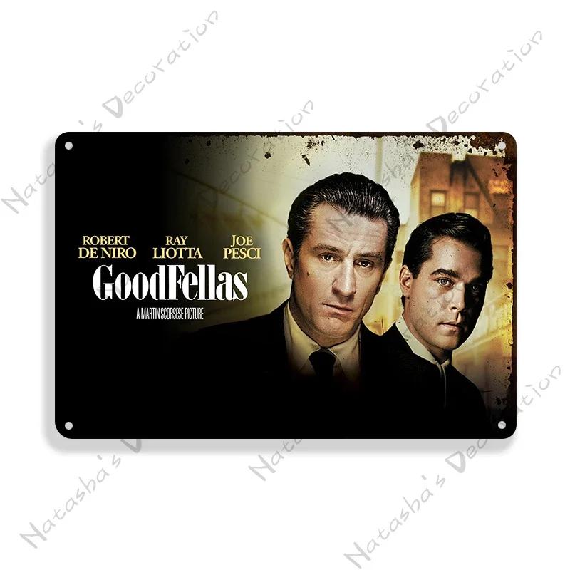 1990 American Movie Goodfellas Metal Tin Sign Vintage Metal Poster Home Bar Metal Signs Garage Metal Plate Retro Wall Decor