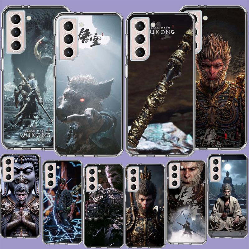 Black Myth Wu Kong Phone Case For Samsung Galaxy S25 Edge S24 S23 FE S21 S20 S10 Plus S22 S26 Ultra Cover Clear Cases TPU Capa S