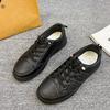 Women Casual Shoes Breathable Black White Pu Leather Sneakers Fashion Driving Walking Tennis Shoes for Woman Skate Flats