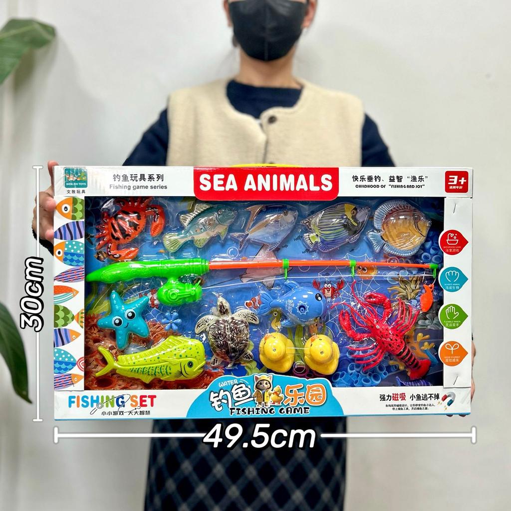 Fishing Toys Children'S Pool Fishing Magnetic Fishing Rod Fishing Playing House Boys Girls Toys Institutional Gifts