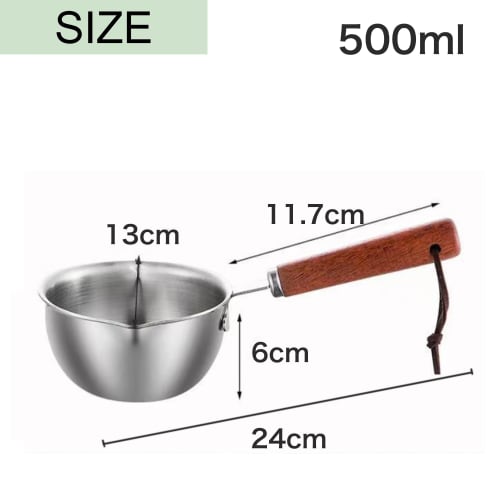 Asdays Milk Pan, Induction Compatible, Direct Heat Compatible, Saucepan, Small Pot, Mini Pot, Baby Food Pot, Measuring Scale, Stainless Steel, Kitchen