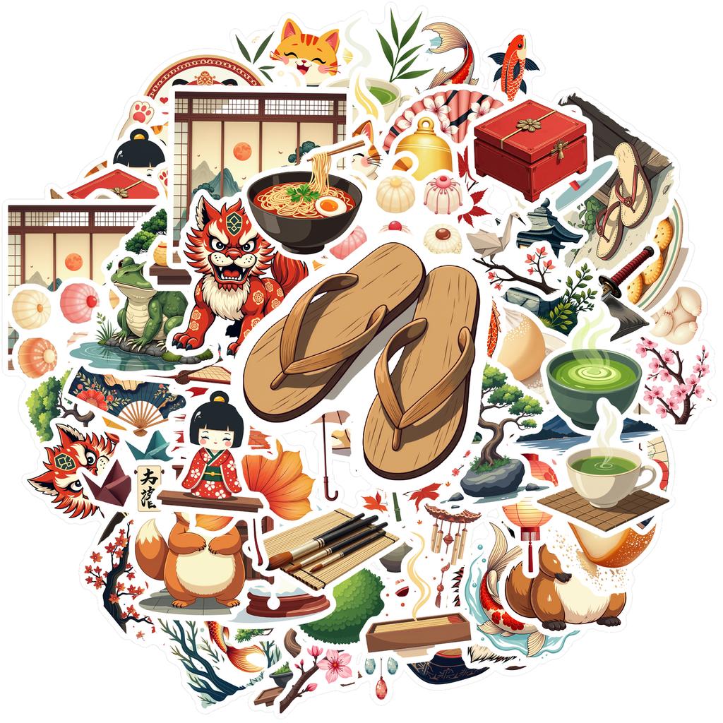 35-70pcs Japanese Culture Stickers Stationery Sticker Diy Decoration For Fridge Notebook BikePhone Suitcase Graffiti Decals