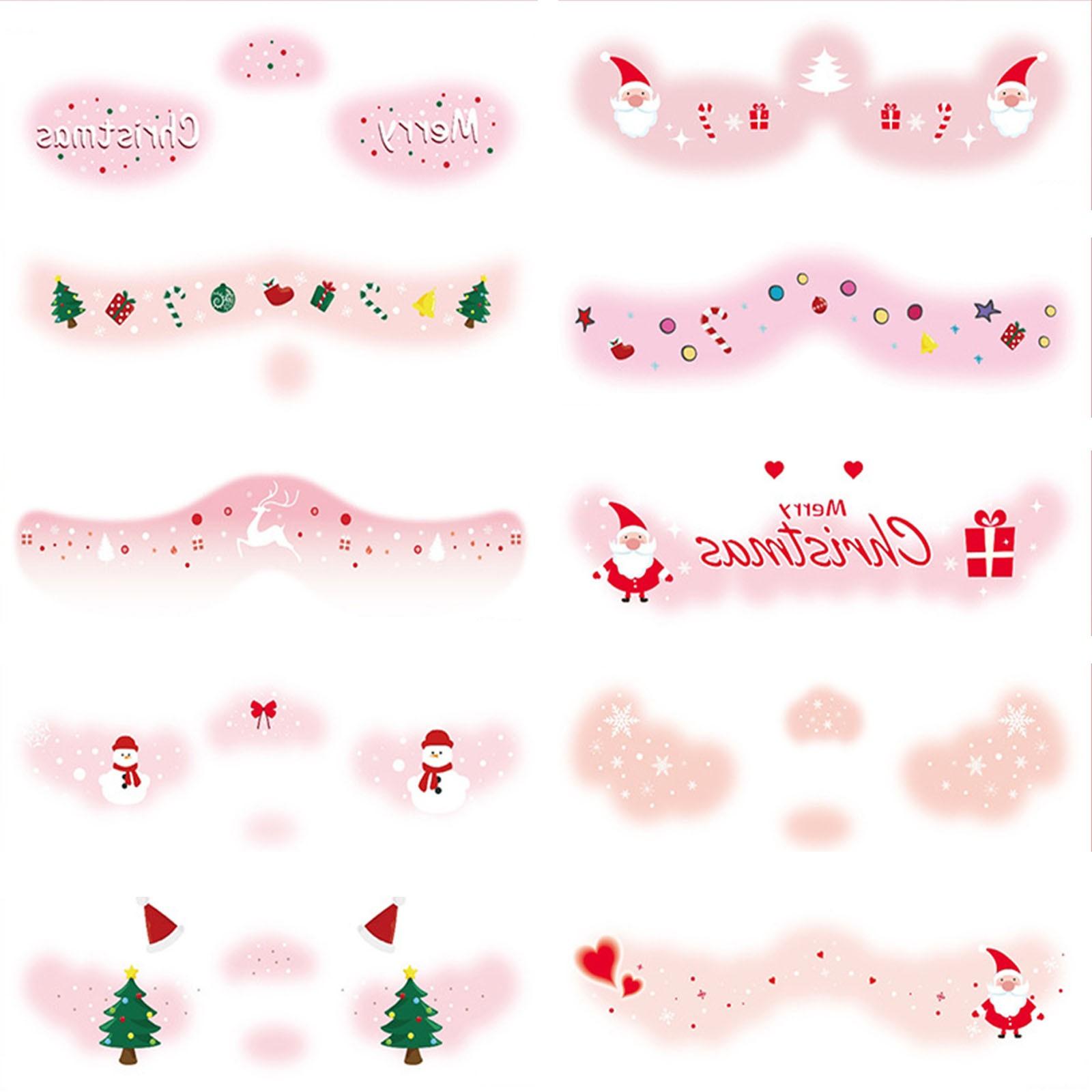 

Рождественские наклейки для глаз, подводка для глаз, тени для век, временные наклейки, наклейки для женщин и девочек, костюм на Хэллоуин, косплей, одежда, аксессуары для вечеринки, 10 шт. One Size