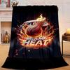 Heat Miami Team Spirit Blanket Flannel Throw for Sofa, Travel, Camping, Livingroom, Office, Chair and Bed Soft and Warm Holiday gifts