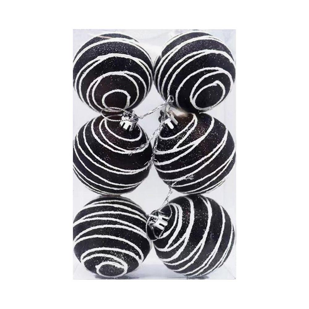 6ks Kulaté vánoční přívěsky 6cm Ozdoby na okno Vánoční koule Párty Svátek