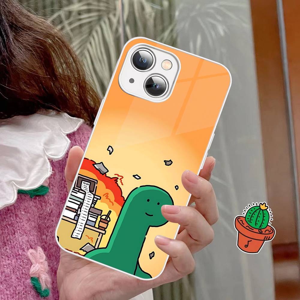 Cartoon J-Joguman Studio Tempered Glass For Iphone 14 13 12 11 Pro Mini XS MAX 14Plus X XS XR Cover