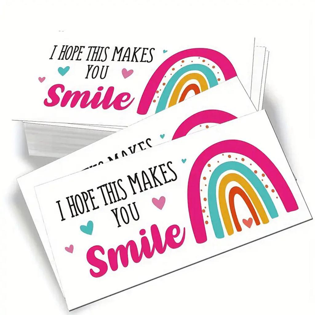 50 Sheets/pack I Hope This Makes You Smile, Thank You Cards, Shopping Greeting Cards, Buy Thank You Cards For Customers