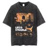 Camiseta Life Is Strange Lavada Vintage Oversize Streetwear Hombre Mujer Verano Algodón Manga Corta Gráfico Retro Moda Juego Camiseta