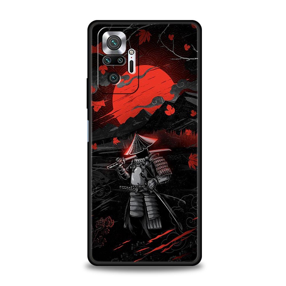 Japanese Samurai Art Phone Case For Xiaomi Redmi Note 14 13 12 Pro Plus 5G 9S 9 10 11 4G 14C 13C 12C 10C 9C 9A Soft Cover