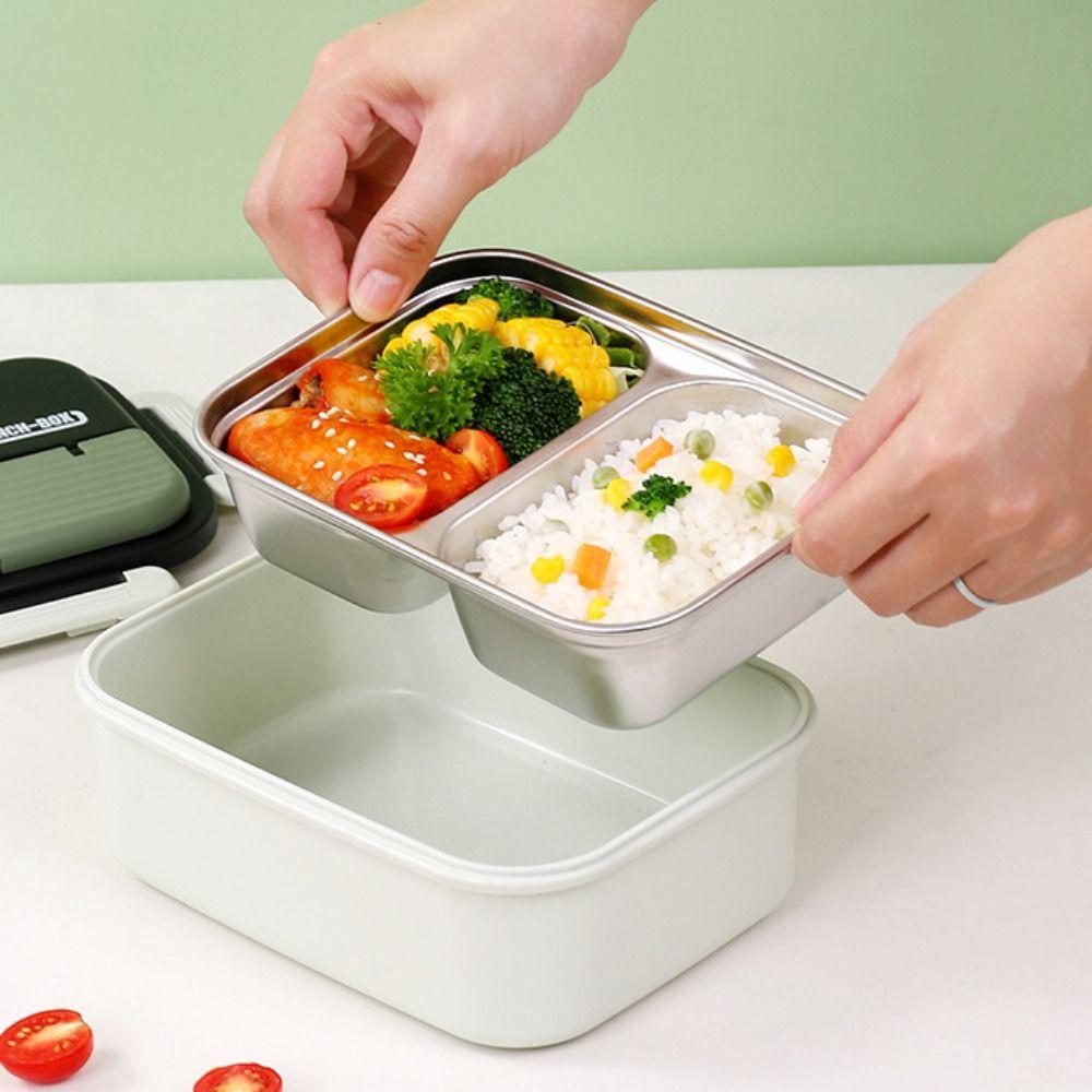 Insulated Stainless Steel Lunch Box Portable Food Storage Box Sealed Container  for Picnic Travel