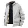 Spring Autumn Stand Collar Casual Fashion Zipper Jacket Men Windproot Cardigan Coat Outwear