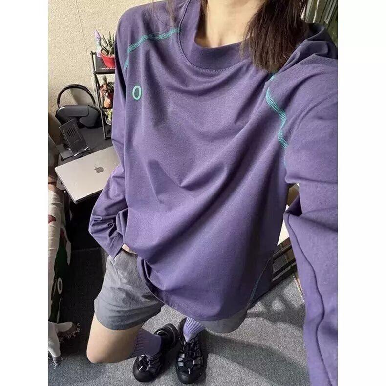 Unisex Quick-Dry Patchwork Long Sleeve Outdoor Sports Top