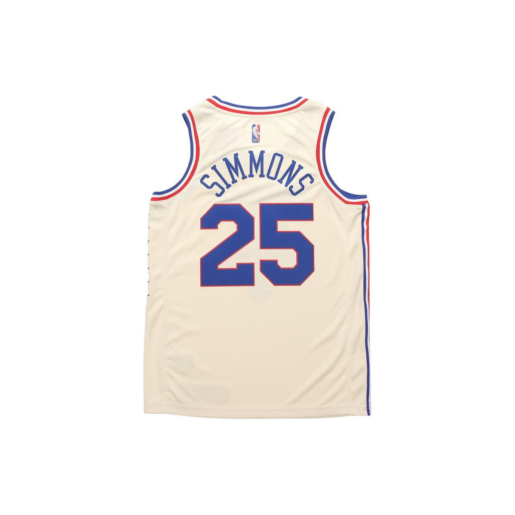 Nike Nba Regular Fit Swingman Jersey Earned Edition Simmons Philadelphia 76ers Fan Version Men jersey Beige CN9964-211