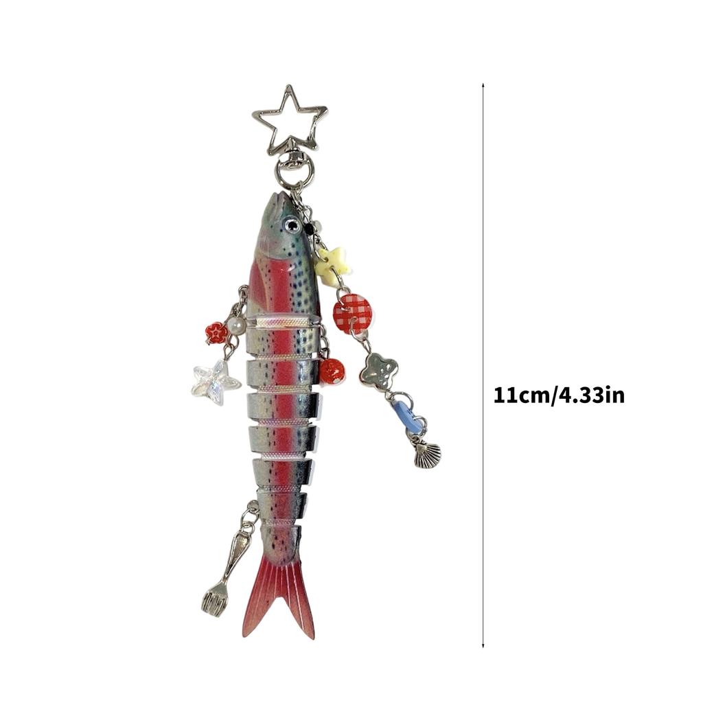 Realistic Fish Accessory Fashionable Keychain Resin Texture Fish Keyrings Suitable for Party and Casual Outfits