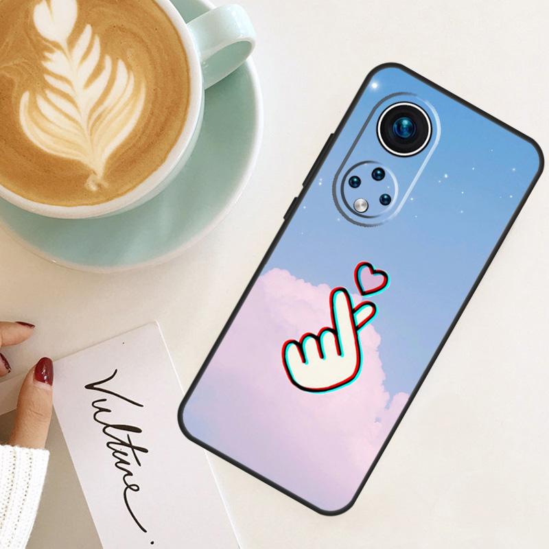 Hand Holding Moon Finger Heart For Honor Magic 8 7 6 Pro Case For Honor 200 400 Lite 90 70 50 X8c X8b X9a X9b X9c X9d Win RT
