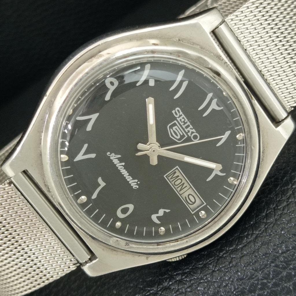 

АВТОМАТИЧЕСКИЕ ВИНТАЖНЫЕ МУЖСКИЕ ЧАСЫ SEIKO 5 JAPAN 7009A ЧЕРНЫЙ ЦВЕТ ЦИФЕРБЛАТ a707798-1