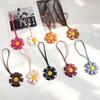 Creative Sunflower PU Leather Keychain Pendant