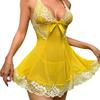 New erotic underwear multi-colored nightgown lace mesh sexy suspender nightgown hot w