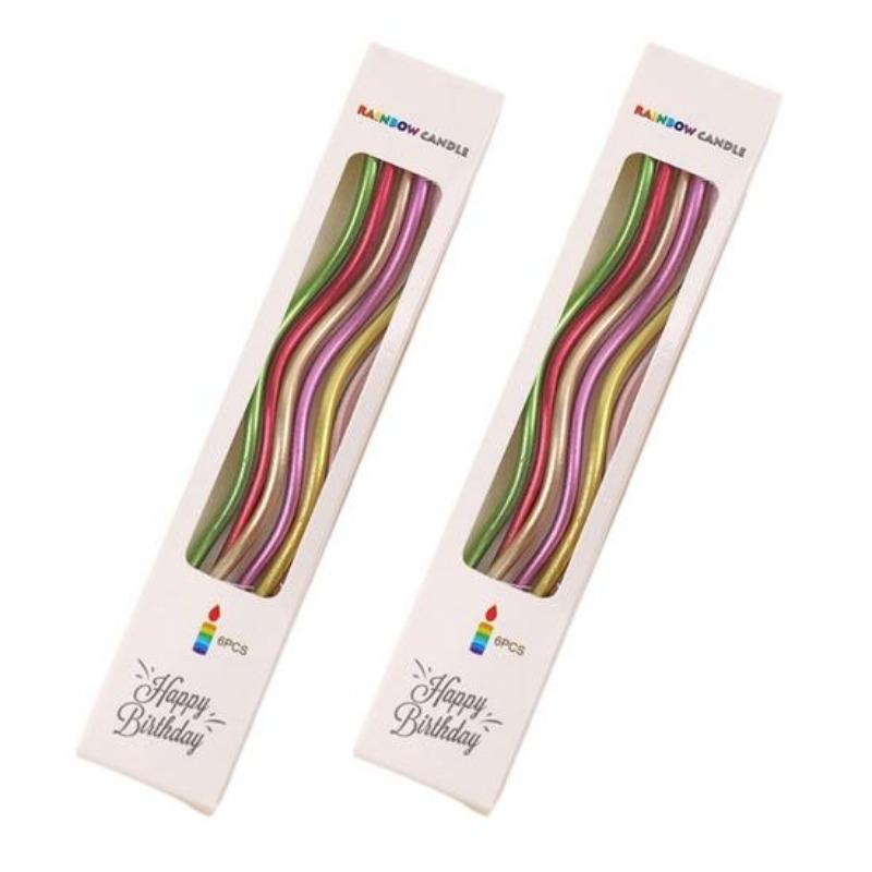 

12 шт. спиральные свечи с огнеопасной резьбой для вечеринки