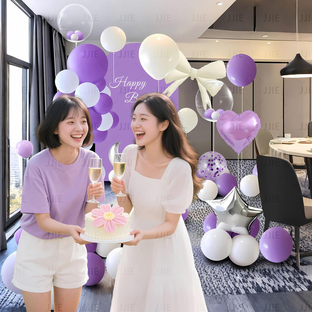 Happy Birthday Party Boys And Girls Scene Arrangement Supplies Background Wall Balloon 18 Year Old Adult 10 Year Old Gift Decoration