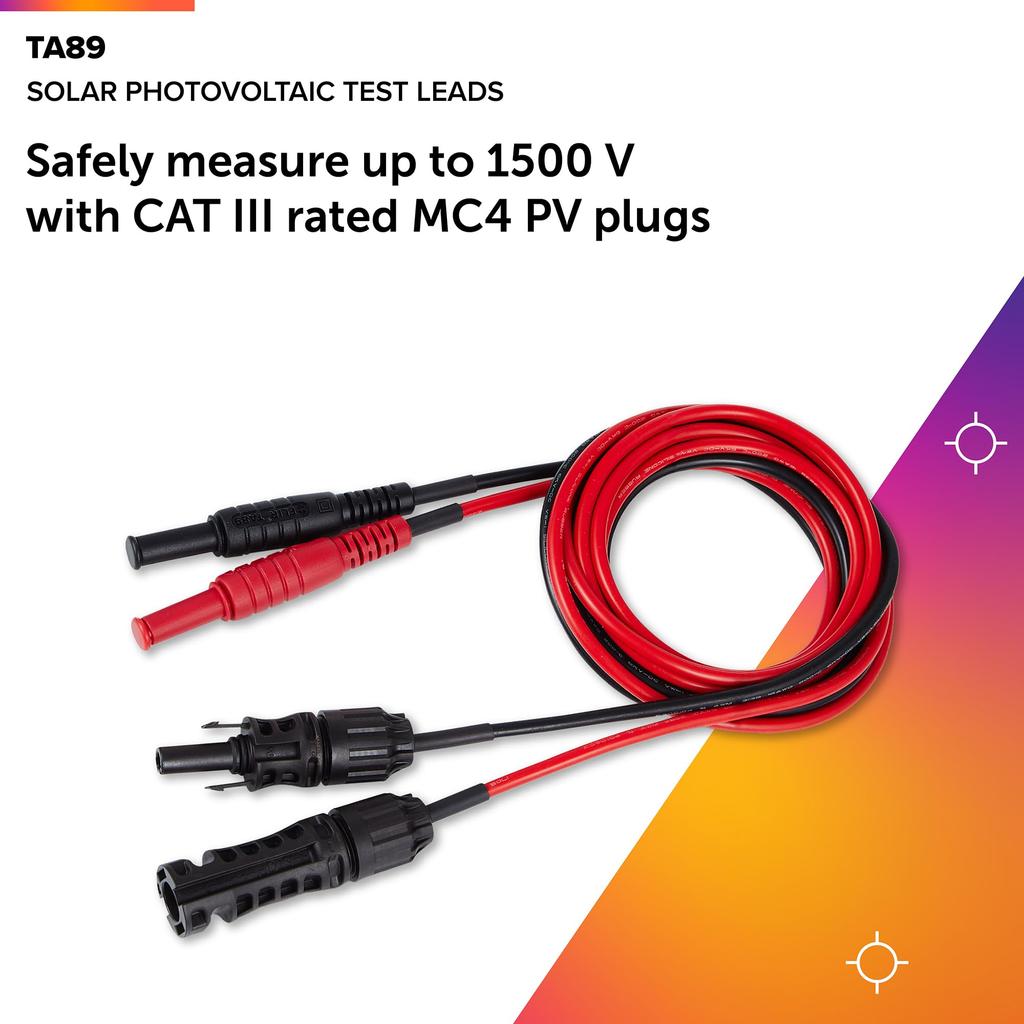 FLIR TA90 - Dual Male/Female MC4 Test Leads with Banana Plugs