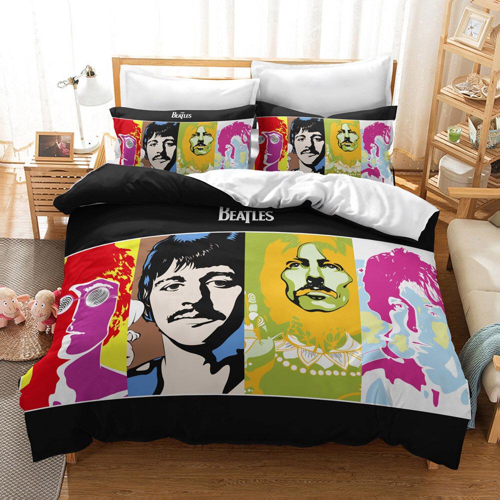 Cute Printed Quilt Cover Pillowcase Three-Piece Set Can Be Made Into Four-Piece 3D Digital Printing