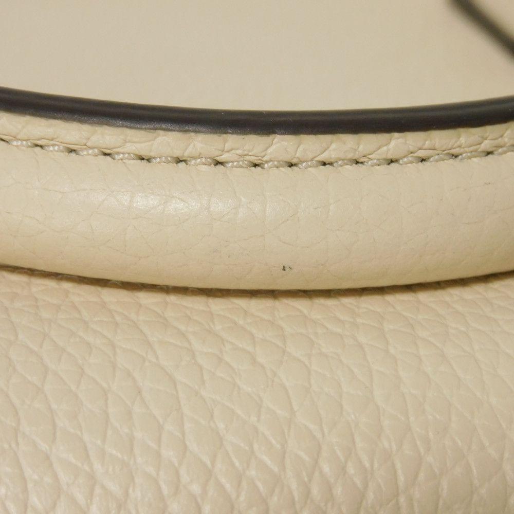 Used Thea Web Small Satchel 10833 84777 7922 Calfskin Tassel 3-Way Shoulder Bag with Double T Logo Ivory Women's from