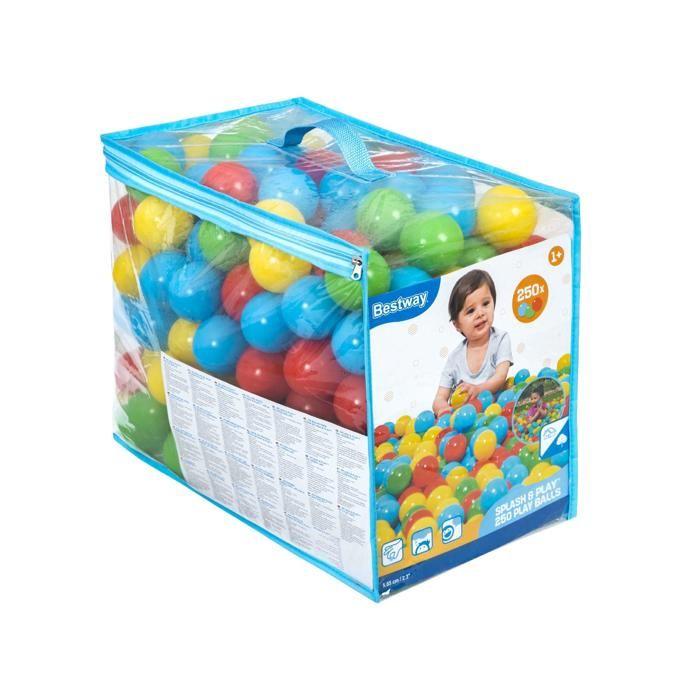 Spielzeug - BESTWAY - Splash & Bälle; Play™ - 250 Bälle - Durchmesser 5,85 cm - Mehrfarbig
