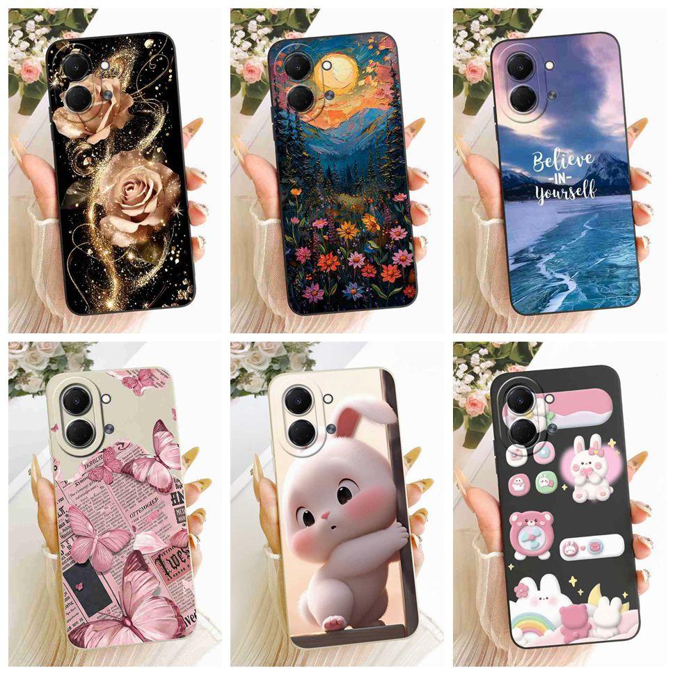 For Tecno Spark Go 3 5G Case 6.74" Cute Fashion Rabbit Soft Silicone Phone Case For Tecno SparkGo 3 Spark Go3 KN3 Cover