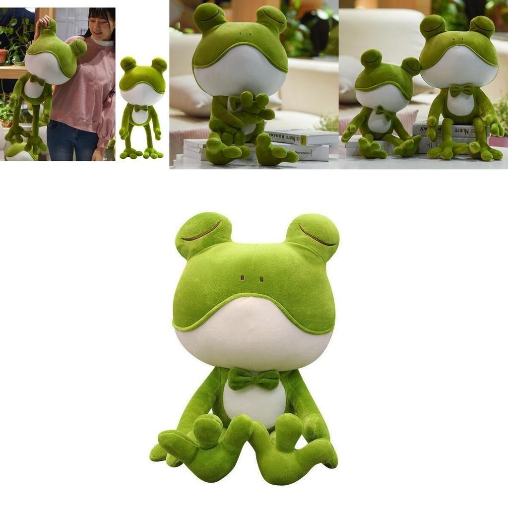 Adorable Soft Plush Frog Stuffed Animal Toy Ideal For Kids Bedtime Cuddly Pillow