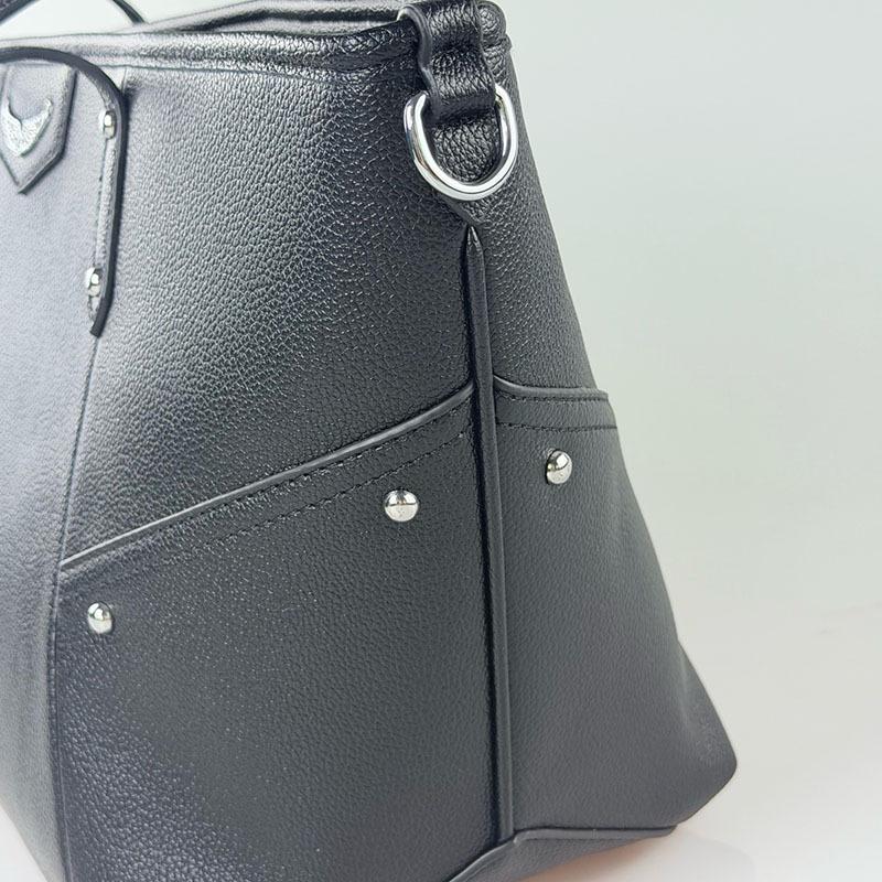 ZV Cross-Wing Large Capacity Women's Tote Handbag - Simple, Versatile Commuter Shoulder Bag