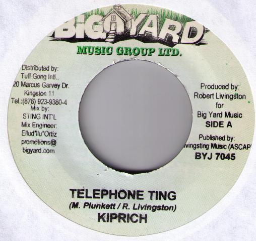 7inch Record KIPRICH / KY-ENIE - Telephone Ting / Don't Wanna Be Alo BYJ7045 Big Yard Music  Jamaica Reggae, Ska & Dub Used