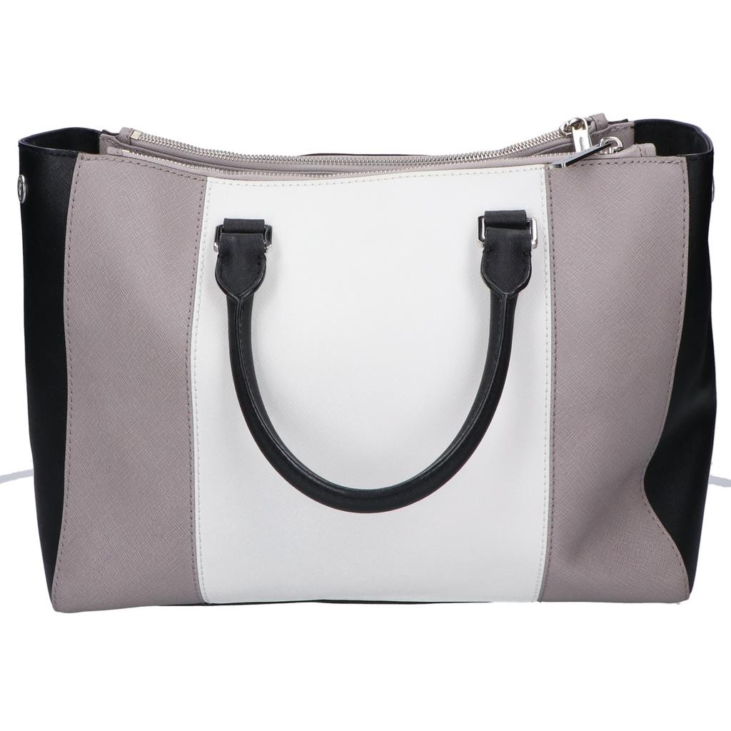 MICHAEL KORS [Excellent Condition] 30T4SJTS7L Leather 2-Way Shoulder Bag Tote Bag Gray / White / BlackUsed