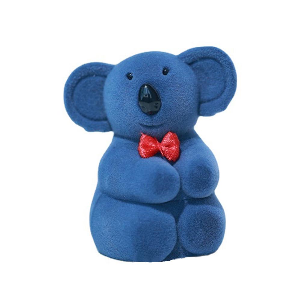 Sturdy Flocking Lovely Animal Shaped Jewelry Organizers Portable Accessory for Engagement and Birthday Special Gifts