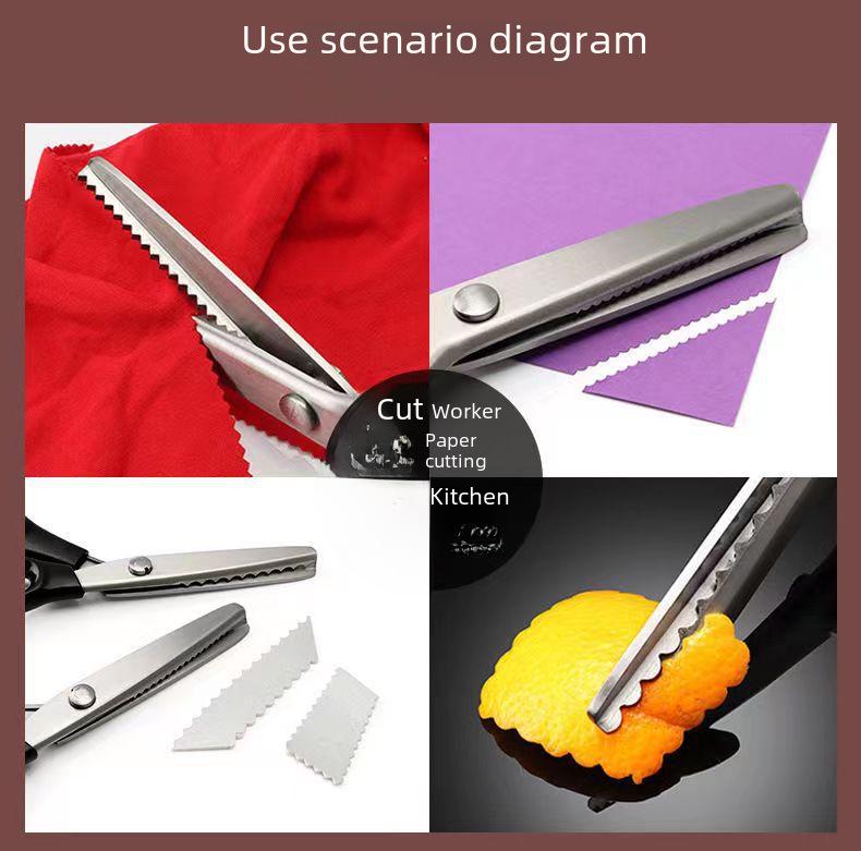 Handmade Zigzag Tailor Scissors: Triangle Dog Tooth, Sawtooth, Lace, and Arc Wave Blades