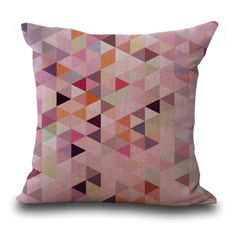 Colorful Geometric Abstract Printed Pillowcase Car Waist Cushion Pillowcase Household Sofa Decoration Cushion Pillowcase
