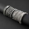12Pcs/Set Stainless Steel Cuban Bracelets in Hip-hop Style, Suitable for Men and Women,Perfect for Daily Wear and Gift Giving