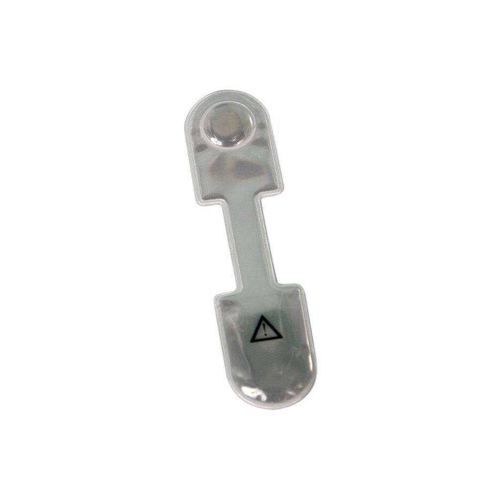 Magnetic Attachment LED Warning Light PVC Reflective Clip Light Night Cycling Silver White