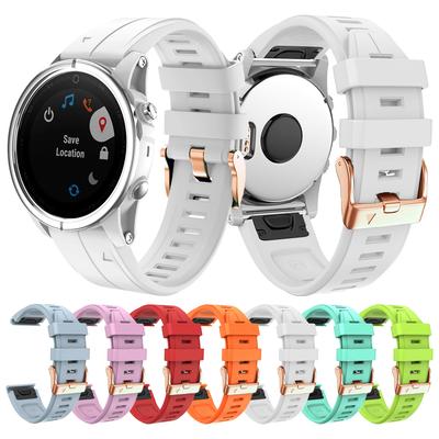 Pulseira de Silicone QuickFit 20mm Para Relógio Garmin Fenix 7S 6S 5S Plus Pulseira Para Garmin D2 Delta S/Descent Mk2S/Instinct 2S